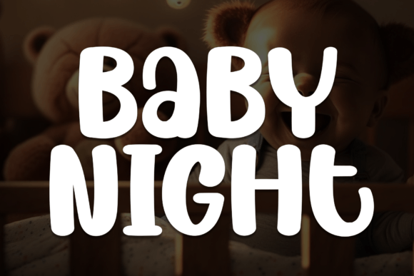 Baby Night Font for Creative Design