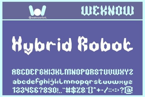 Hybrid Robot Font Review: A Futuristic Display Typeface
