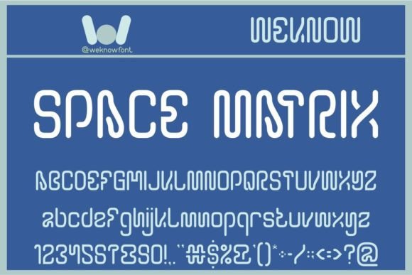 Space Matrix Font for Creative Projects