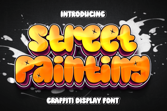 Street Painting: A Bold Display Font for Urban Editorial Design