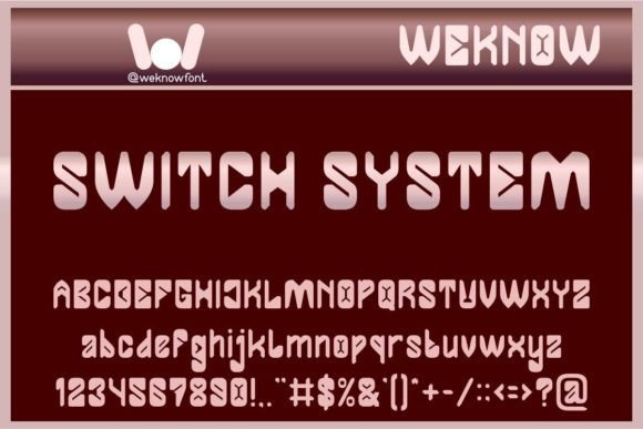 Switch System: A Techno Display Font for Modern Web Brands