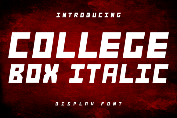 Using College Box Italic for Bold Web Typography